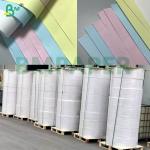 55gsm White / Blue Blank Image Carbonless Paper Rolls & Sheets for Receipt Printing NCR CB / CF / CFB for sale