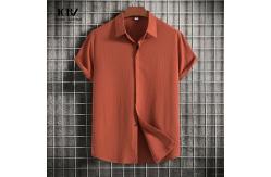 China Viscose/polyester/spandex Custom Mens Ethnic Printed Hawaiian Shirt with Stand Collar supplier