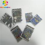 Hologram Foil Pouch Packaging Heat Seal Star Flash Mylar Plastic Three Side Seal Zipper Bag for sale