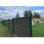 3d Curved Panel Welded Wire Mesh Garden Fence 1.8m High With Plastic Pvc Uv Slat for sale