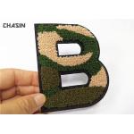 Camouflage Letter Chenille Towel Patches Sew - On Backing 4.5 Tall for sale