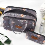 Water Resistant Floral Nylon Toiletry Bags For Girl for sale