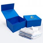 Blue Luxury Cardboard Collapsible Box Magnetic Packaging Box For Clothes for sale