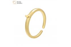 China 14k Plated Gold Couple Rings Butterfly Lightning Plane Adjustable Opening Rings supplier
