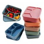 Silicone Bento Box, LeakProof Lunch Box With Lid, Unbreakable Food-Grade Divided Storage Container for Adult Kid for sale