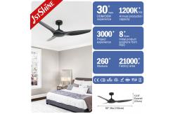 China Simple Design 6 Speed Remote Control Black Ceiling Fan Without Light 1stshine OEM supplier