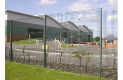 China Pvc Coated Peach Post 3d Curved Fence Folding Welded Wire Mesh supplier