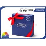 Custom Logo Cardboard Paper Rigid Gift Box Ribbon Bowknot Decorated SGS Approval for sale