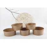 Food Grade Disposable Customized Kraft Paper Soup Bowl Cup With Lid for sale