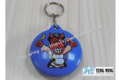 China Unique Round Music Keychain , ABS , metal novelty Sound Keychain supplier