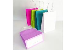 China Foldable Gravure Printing CMYK Kraft Paper Handles Bags supplier