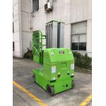 Green 9m  Double Mast Self Propelled Vertical Lift With Hydraulic Turning Wheel for sale