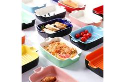 China Microwave Safe Stoneware Ceramic Bakeware Sets Eco Friendly With Handle supplier