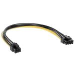 16AWG 6 Pin To 8 Pin PCIE Cable For GPU PSU Breakout Board 50CM Length for sale