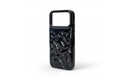 China OEM Custom Embossed PU Leather Phone Case With 3D Raised Pattern Design supplier