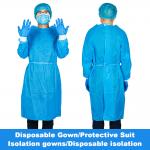 SMS Disposable Surgical Gown , Long Sleeves Disposable Hospital Isolation Gowns for sale