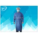 Water Resistant PP Disposable Scrub Suits / Isolation Gowns with knitted cuffs for sale