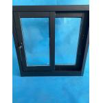 Black Frame Aluminum Sliding Glass Window Double Glass Customized