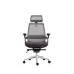 Executive Mesh Swivel Office Chair With Lumar Support And Footrest