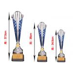 Creative Plastic Trophy Cup Red / Blue Color Hollow - Carved Designed for sale
