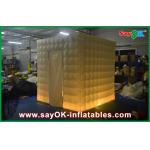 Inflatable Led Photo Booth Portable Square Inflatable Room / Outdoor Inflatables Yellow for sale