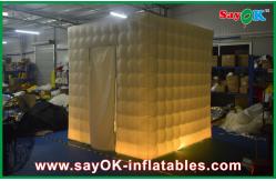 China Inflatable Led Photo Booth Portable Square Inflatable Room / Outdoor Inflatables Yellow supplier