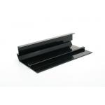                    Customized Size PVC Profile Strip Glossy Black Extrusion              for sale