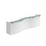 Modern White Beauty Salon Reception Desk featuring Custom Sizes Paint Board and Glas for sale