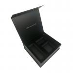 Fashion Luxury Hair Brush Black Gift Box Set with EVA Foam and Gold Foil Printing Handling for sale