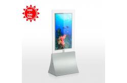 China 2.5cm Thick Double Screen LCD Advertising Display For Banking Ultra Thin supplier