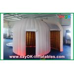 Inflatable Party Decorations Golden Inflatable Photobooth Two Doors With Lighting Air Blower for sale