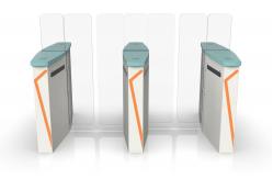 China Airport Security Sliding Turnstile Electronic Access Control Card Reader Facial Recognition supplier