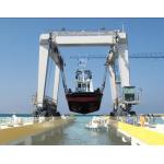 Marine Travel Lift Mobile Gantry Crane Boat Hoist 50~200ton for sale