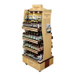 Custom Vitamin Products Display Stand Floorstanding Wooden Display Shelf for Drug Store for sale
