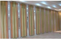 China Office Sound Proof Partition Wall , Melamine Surface Sliding Folding Acoustic Room Dividers supplier