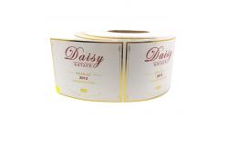 China Eco Friendly Wine Custom Label Stickers With Spot UV Emboss Text supplier