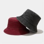 Foldable Plain Fisherman Bucket Hat Washed Cotton Denim cap Unisex For Outdoor for sale