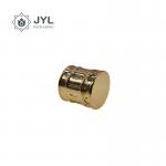 Gold Perfume Bottle Topper Covers Lids Zamac Material Cylindrical With Text for sale