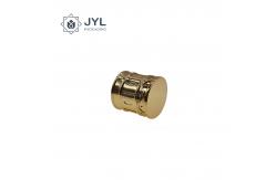 China Gold Perfume Bottle Topper Covers Lids Zamac Material Cylindrical With Text supplier