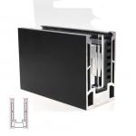 6m U Channel 6063 Aluminum Extrusion Framing , Balcony Glass Door Metal Frame for sale