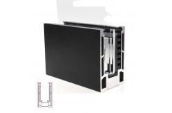 China 6m U Channel 6063 Aluminum Extrusion Framing , Balcony Glass Door Metal Frame supplier