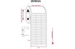 China 25mmx6mm High Temperature Adhesive Labels 1.5mil White Gloss Polyimide Label supplier