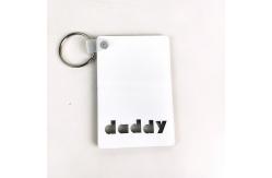 China Double Sided Sublimation MOM DAD LOVE Key Rings Blank supplier