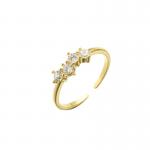Plated 24K Gold Plated Rings Engagement Wedding Finger Ring