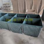 Military Hesco Bag 2.74m High Galvanized Defensive Barrier Protection Wall Made By Welded Gabion Box for sale