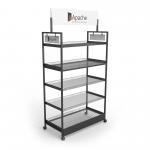 Q235 Retail Wire Display Racks Metal Free Standing Wire Display Racks With Wheels for sale
