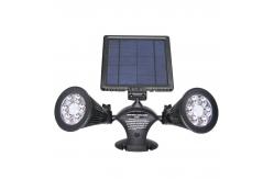 China 12LEDs 20-600Lumen Solar Motion Sensor Spotlight Dual Head Solar Spotlight supplier
