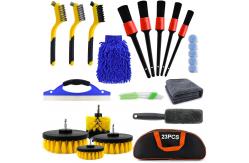 China 23PCS Car Detailing Brush Kit Microfiber For Interior Exterior supplier