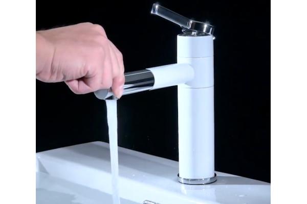 ABS Handle Chrome Pull Out Spray Tap Exposed Wall Mount