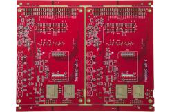 China 4 Layer Red Oil Gold Plated Printed Circuit Board Custom Circuit Board Manufacturers supplier
